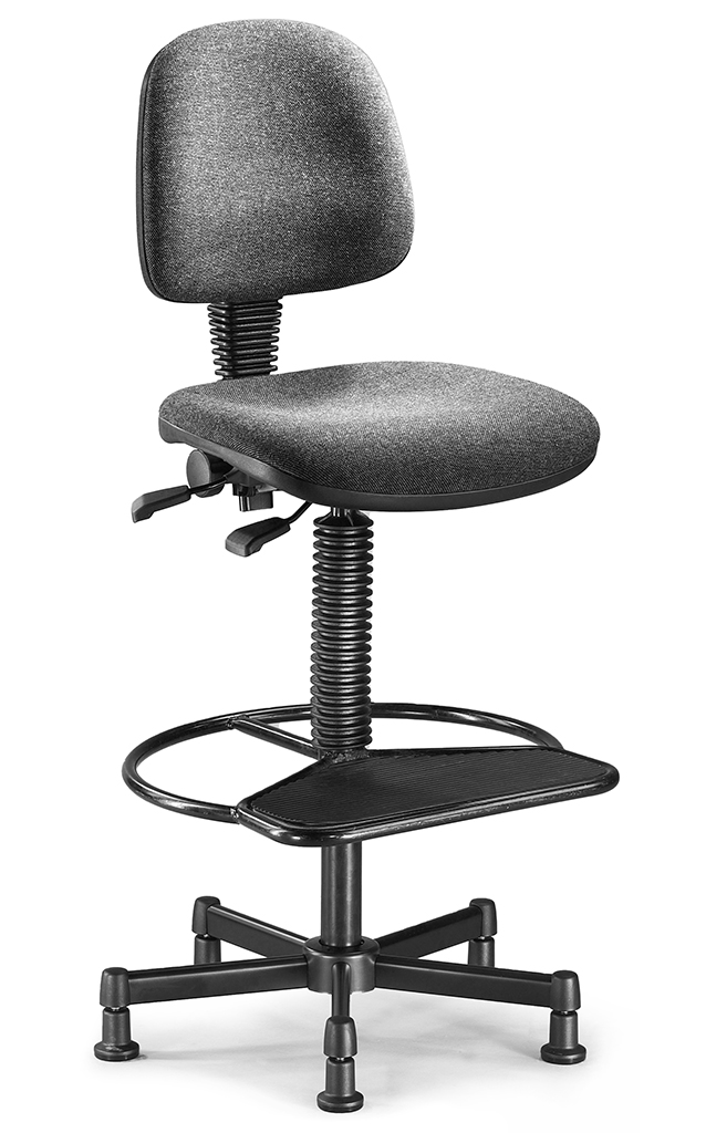 Industry 2 - Hocker mir Rückenlehne und Fußablage