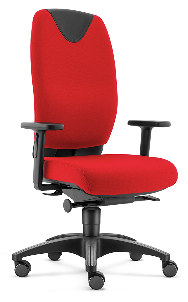 Evo M - Profi Bürostuhl mit Ledereinsatz