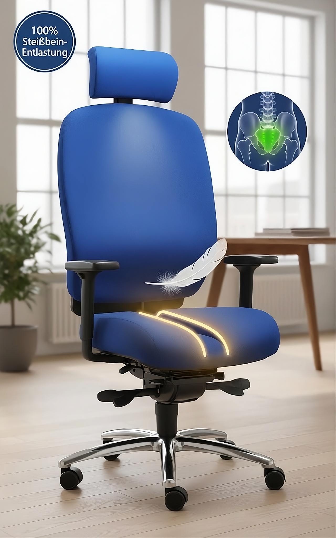 Office - Bürostuhl gegen Steißprobleme