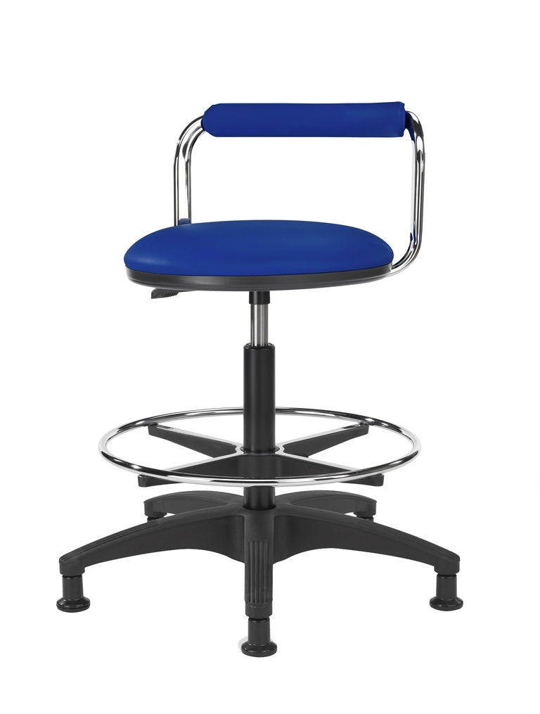 Labor 4 - Hocker mit Rückenlehne und Fußring