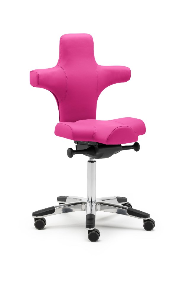 PICASSO - Büro-Sattelstuhl mit schulterfreier Rückenlehne 