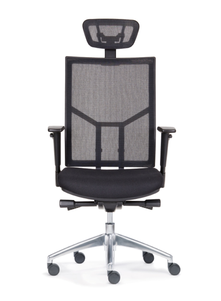 Ergo Net L mit Kopfstütze - Netz-Bürostuhl